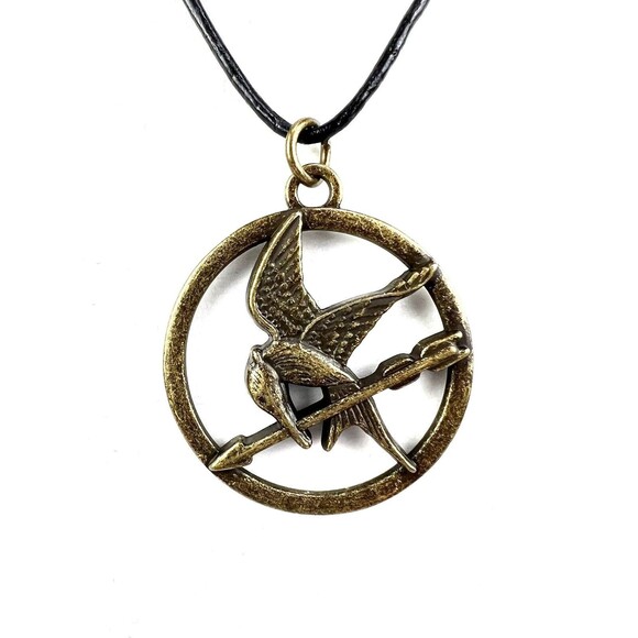 HUNGER GAMES Katniss Mockingjay Pendant Necklace Officially Licensed 2012 NEW - Picture 6 of 6